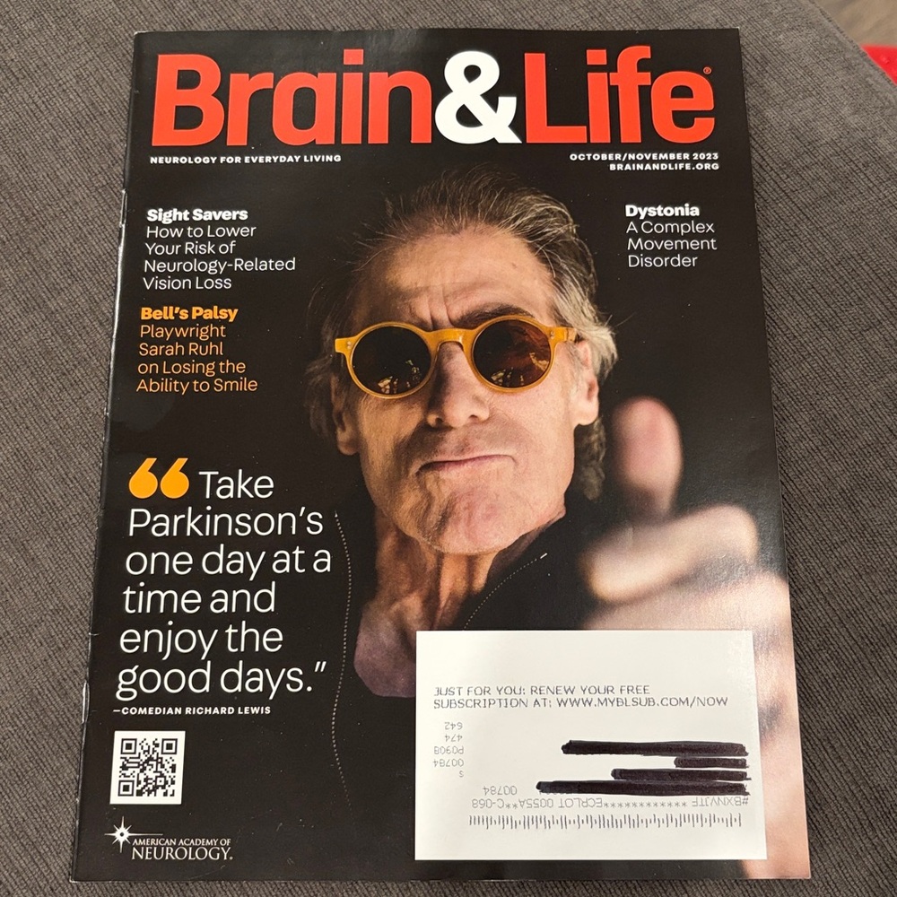 Brain & Life magazine - Oct/Nov 2023 - Richard Lewis - NEVER READ  health